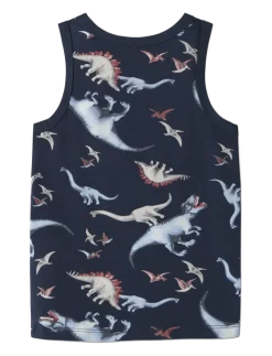 NMMTANK TOP 2P NAVY DINO NOOS - Ærmeløse