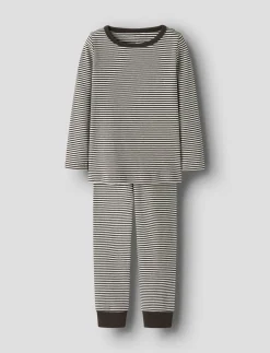 NMNNIGHTSET STRIPE RIB NOOS - Sæt