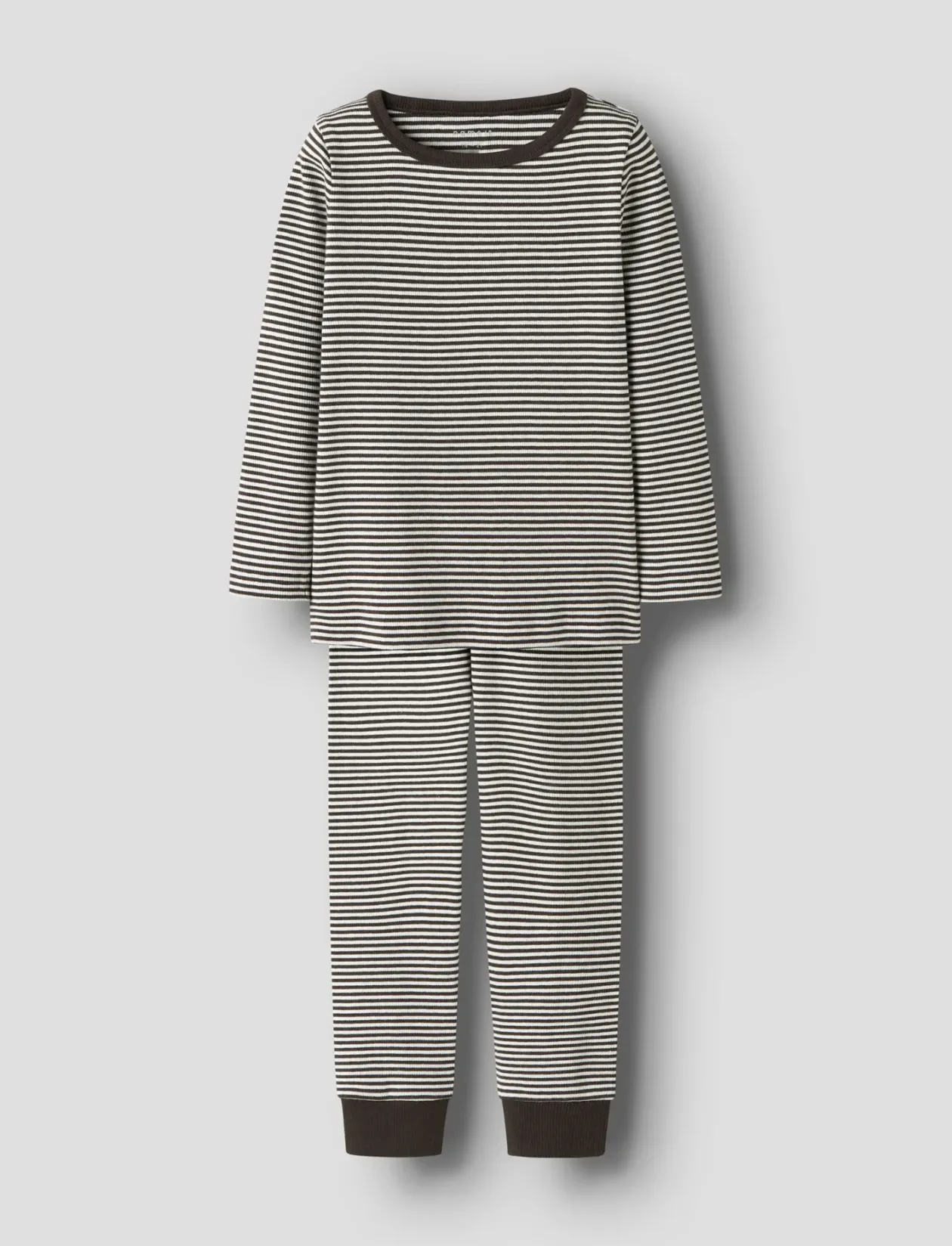 NMNNIGHTSET STRIPE RIB NOOS - Sæt