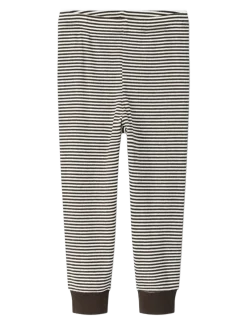 NMNNIGHTSET STRIPE RIB NOOS - Sæt
