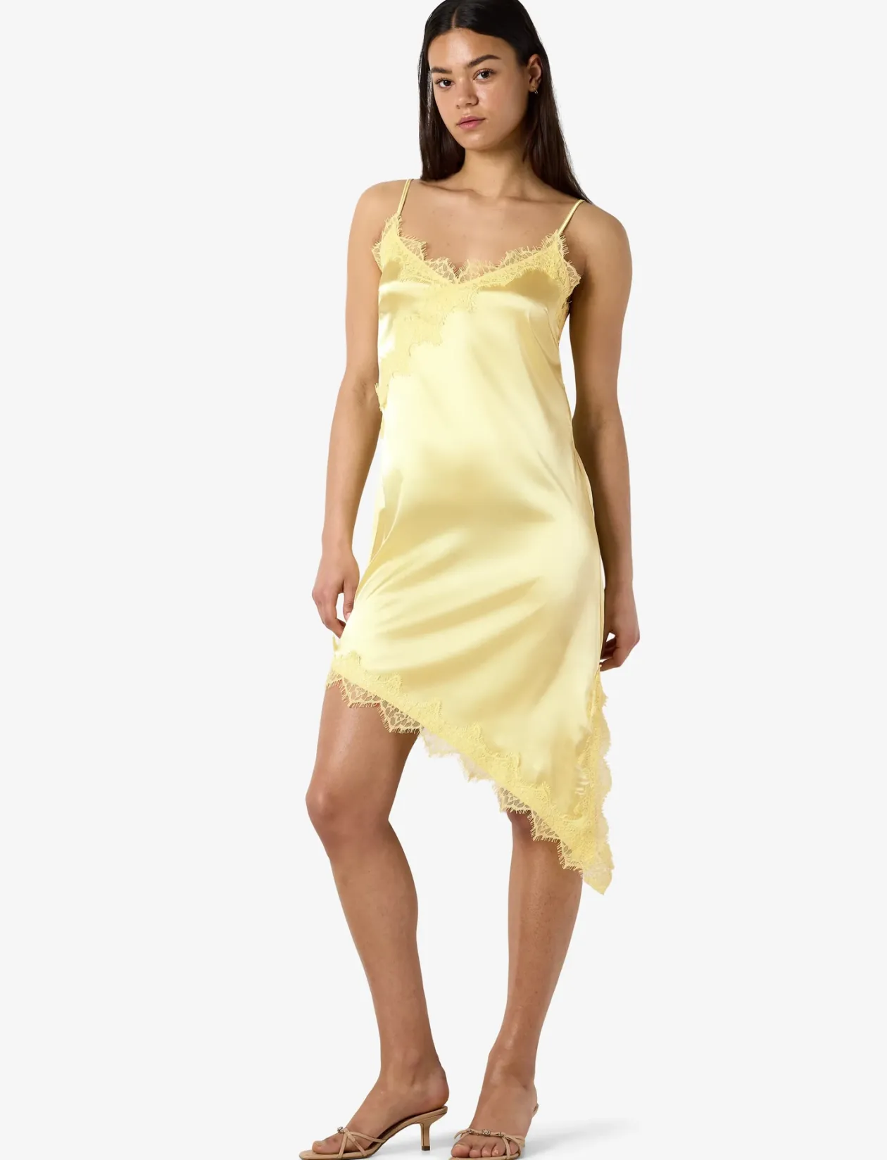 NMSOFIE S/L SATIN LACE DRESS /TNT8 - Korte kjoler