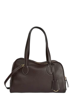 Noale Walnut/Contrast Stitch Grained Calf - Rejsetasker