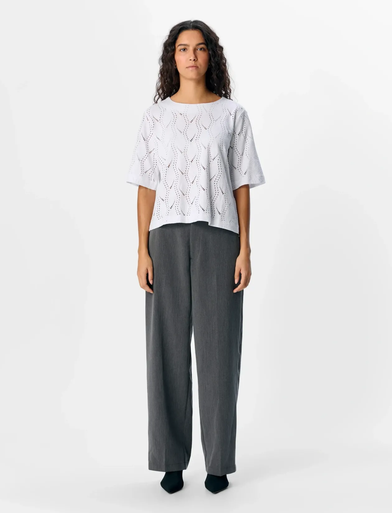 OBJAVA 2/4 LO O-NECK TOP NOOS - T-shirts