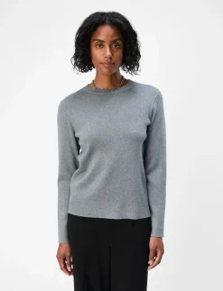 OBJESTER SLI L/S KNIT PULLOVER NOOS - Strik