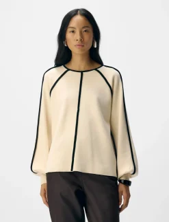 OBJREYNARD LS LO CONTRAST PULLOVER DIV - Sweatshirts