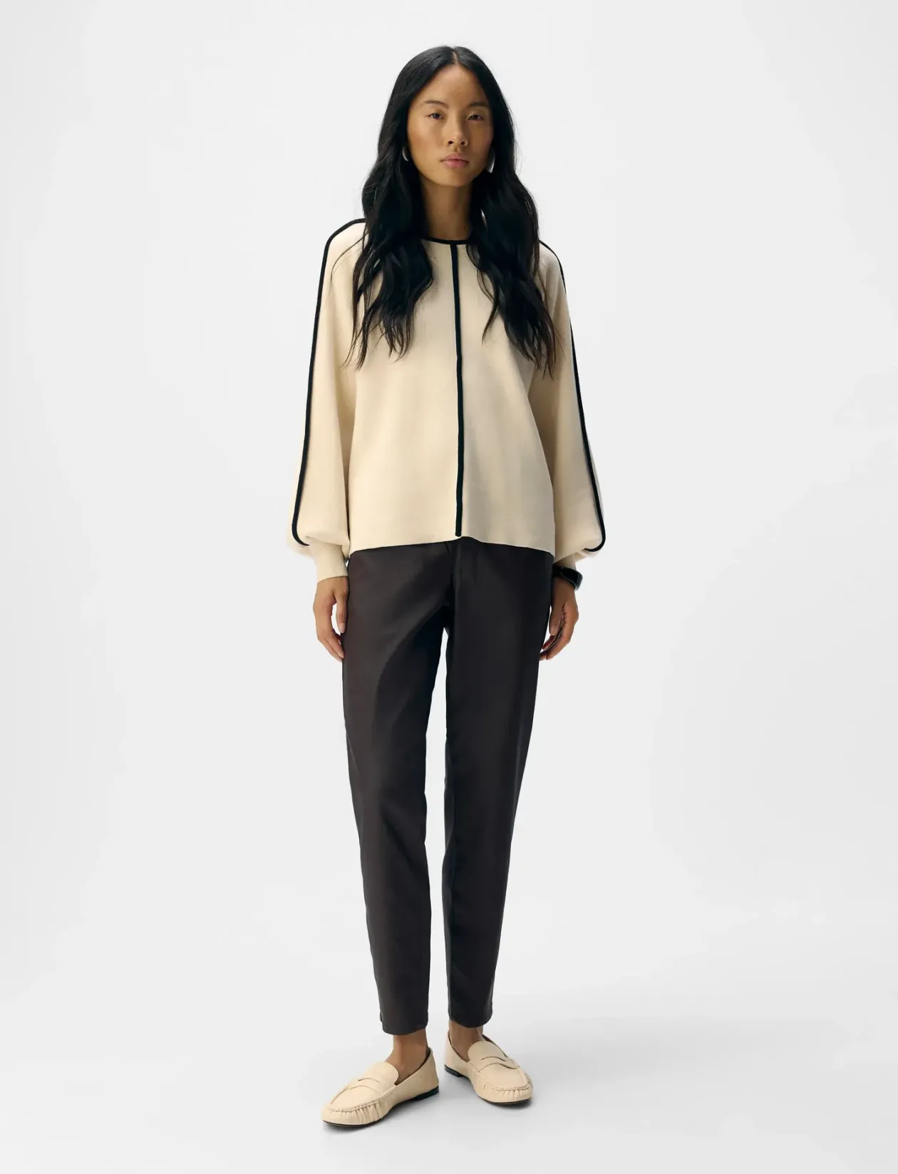 OBJREYNARD LS LO CONTRAST PULLOVER DIV - Sweatshirts