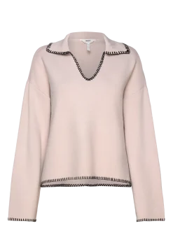 OBJREYNARD LS V-NECK STICH PULLOVER DIV - Strik