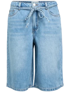 OBJROSIE MW LO DENIM LONG SHORTS NOOS - Denim shorts