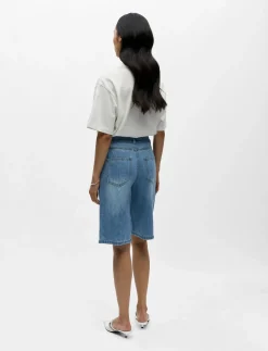 OBJROSIE MW LO DENIM LONG SHORTS NOOS - Denim shorts