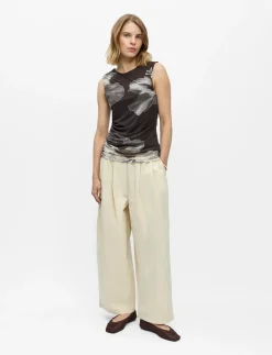 OBJSHIRA S/L RE MESH TOP E SS FAIR 26 - Ærmeløse toppe