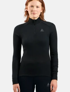 Odlo Active Warm Bl Top Turtle Neck L/S Half Zip - Termoundertrøjer
