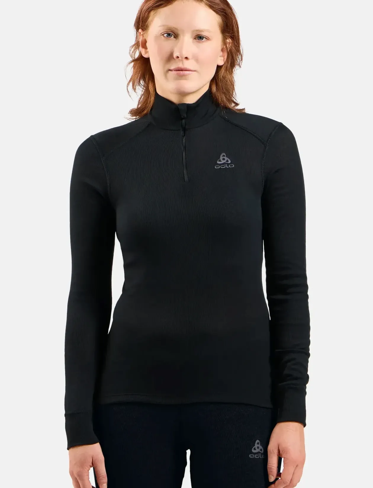 Odlo Active Warm Bl Top Turtle Neck L/S Half Zip - Termoundertrøjer