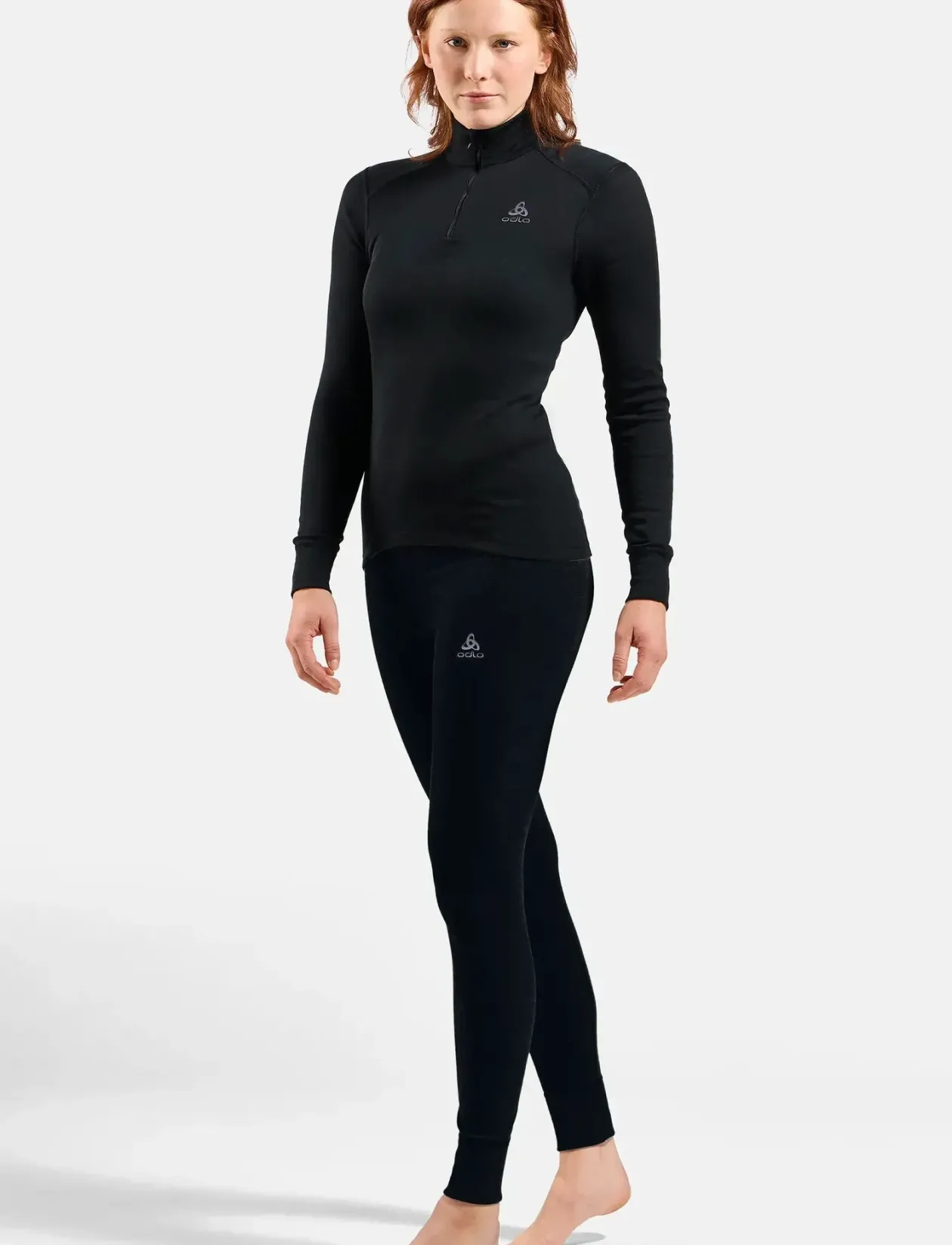 Odlo Active Warm Bl Top Turtle Neck L/S Half Zip - Termoundertrøjer