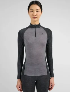 Odlo Natural Performance Pw 150 Bl Top Turtle Neck L/S Half Zip - Termoundertrøjer