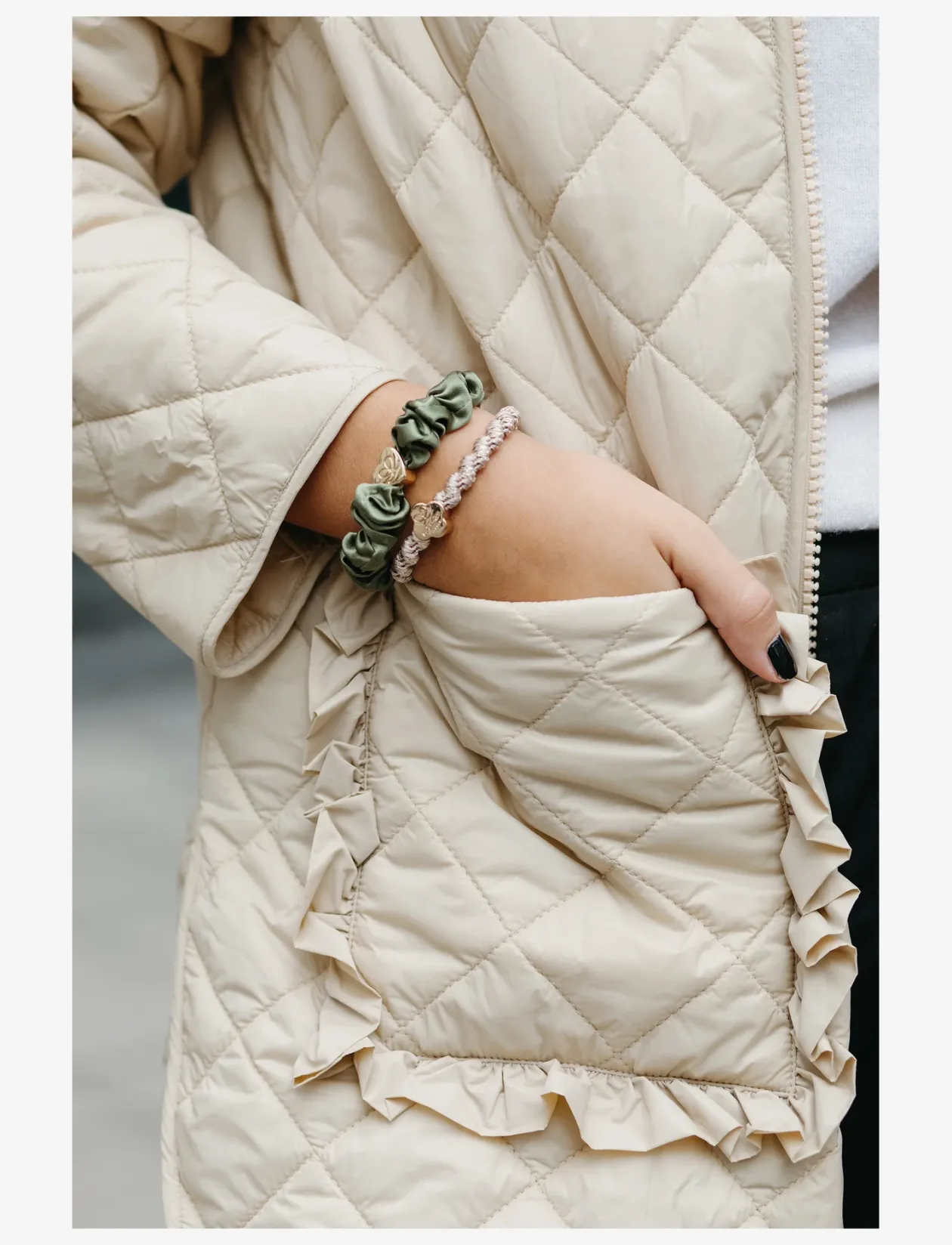 Olive & Gold - Scrunchies