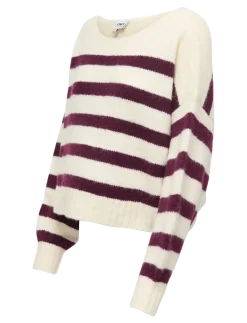 OLMAYA LIFE L/S BOATNECK PULL KNT - Strik
