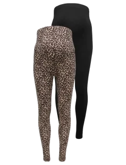 OLMLOVELY LIFE NEW LEG 2PCK AOP JRS NOOS - Leggings & Tights