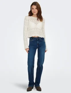 ONLBLUSH MID STRAIGHT DNM TAI021 NOOS - Straight jeans
