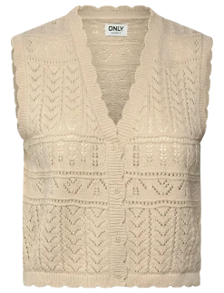 ONLIRINA V-NECK BUTTON VEST KNT NOOS - Strikveste