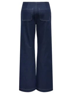 ONLMADELINE BUTTON HW WIDE DNM GUA - Brede jeans