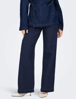 ONLMADELINE BUTTON HW WIDE DNM GUA - Brede jeans