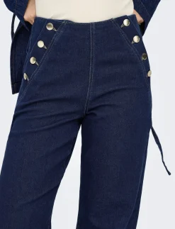 ONLMADELINE BUTTON HW WIDE DNM GUA - Brede jeans