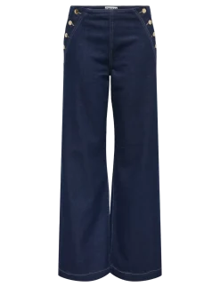 ONLMADELINE BUTTON HW WIDE DNM GUA - Brede jeans