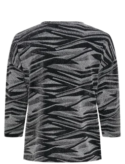 ONLQUEEN 3/4 GLITTER TOP JRS - Langærmede toppe