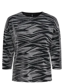 ONLQUEEN 3/4 GLITTER TOP JRS - Langærmede toppe
