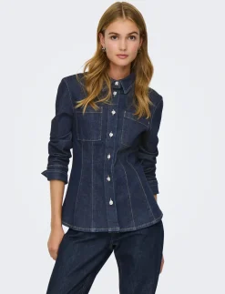 ONLROSIE L/S FITTED DNM JACKET GUA - Denimjakker