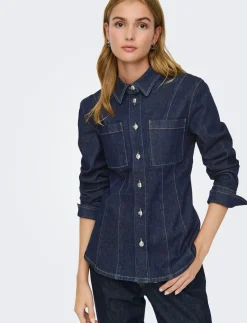 ONLROSIE L/S FITTED DNM JACKET GUA - Denimjakker