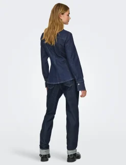 ONLROSIE L/S FITTED DNM JACKET GUA - Denimjakker