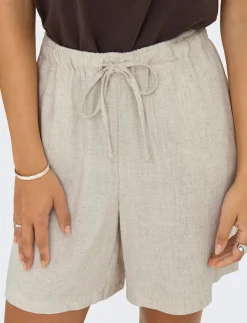 ONLSIESTA MW PULL-UP LIN BL SHORTS NOOS - Casual shorts