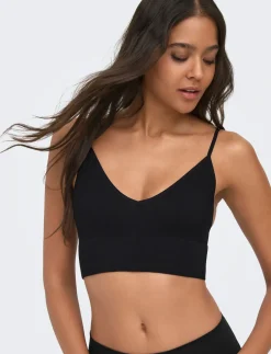 ONLVICKY RIB SEAMLESS VNECK TOP NOOS ACC - Bralette