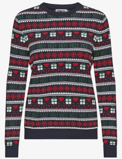 ONLXMAS PRESENT LS O-NECK KNT - Strik