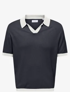 ONSADRIAN REG 12 SS CONTRAST POLO KNIT - Kortærmede