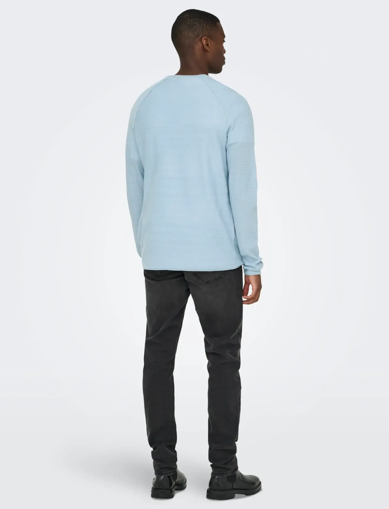 ONSAPOLLO REG LS STRUC CREW KNIT - Rund hals