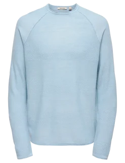 ONSAPOLLO REG LS STRUC CREW KNIT - Rund hals