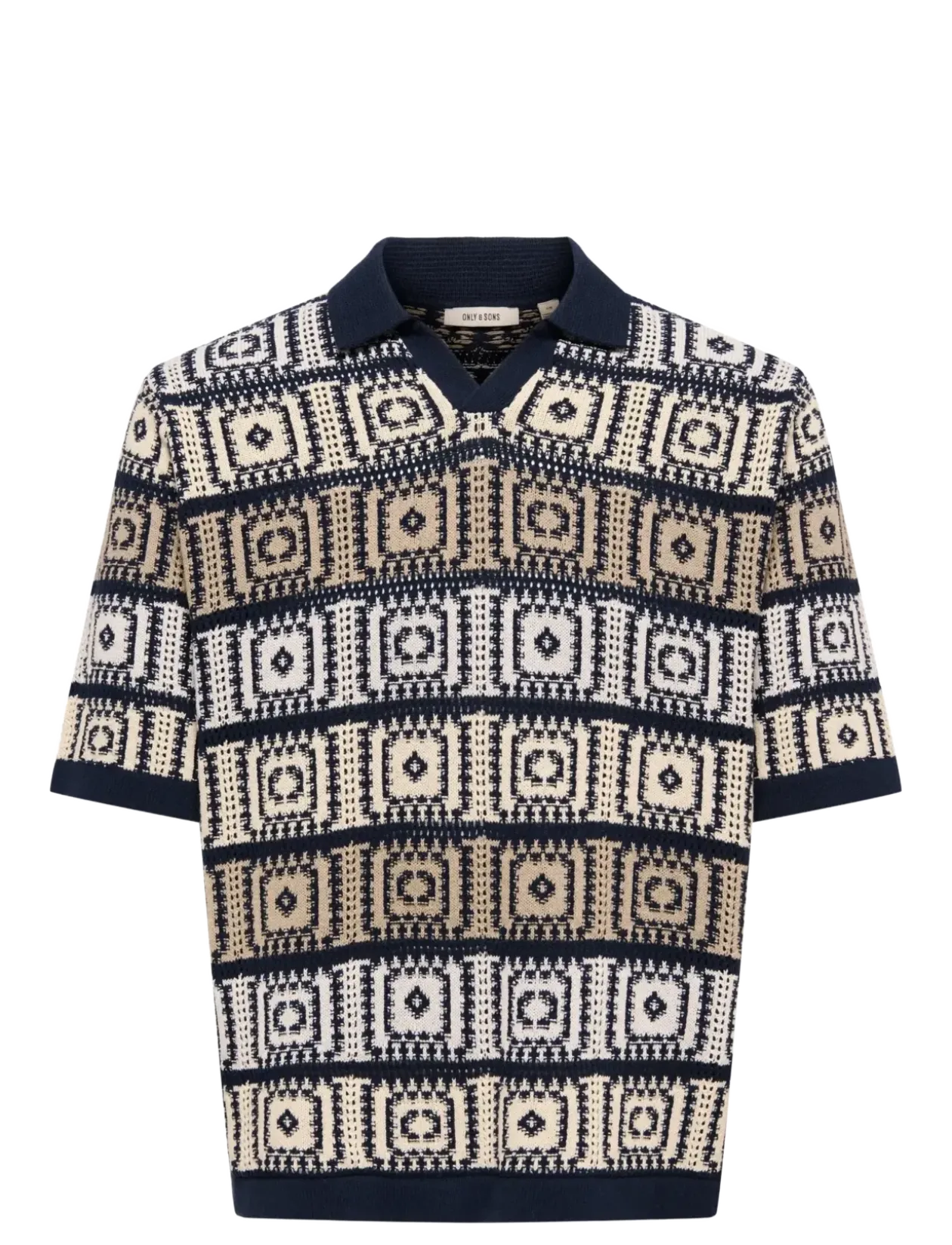 ONSBART LIFE RLX 5 SS RESORT KNIT - Kortærmede