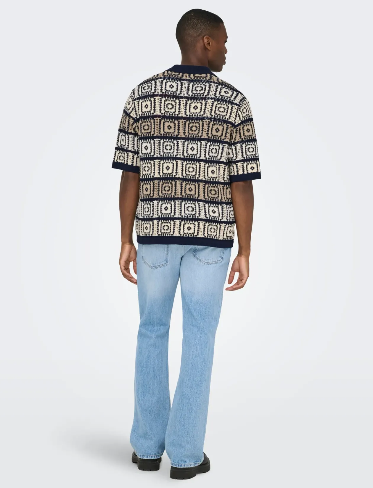 ONSBART LIFE RLX 5 SS RESORT KNIT - Kortærmede