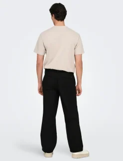 ONSBOB LOOSE COT LIN 0007 PANT NOOS - Hørbukser