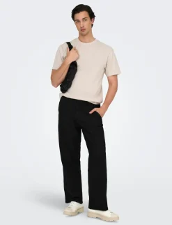 ONSBOB LOOSE COT LIN 0007 PANT NOOS - Hørbukser