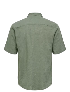 ONSCAIDEN LIFE SS SOLID LINEN BLEND NOOS - Hørskjorter