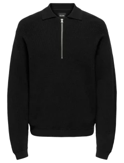 ONSKAISER RLX LS 1/2 ZIP POLO KNIT NOOS - Polostrik