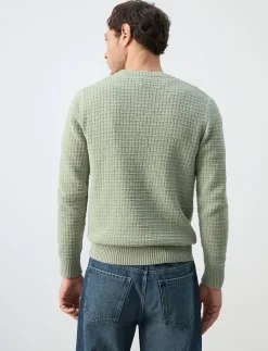 Openwork knit sweater - Rund hals