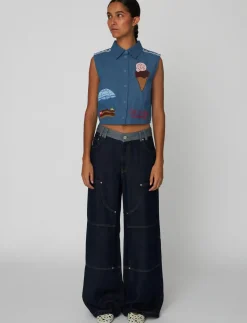Out Of Office Embroidered Top - Denimveste