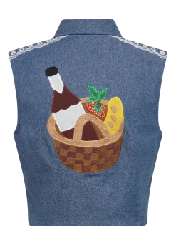 Out Of Office Embroidered Top - Denimveste