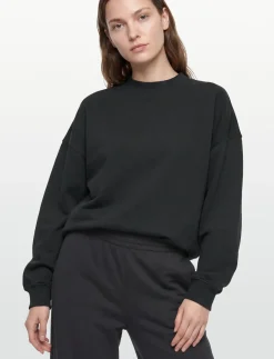 Oversized Brushed Cotton Sweat - Sweatshirts