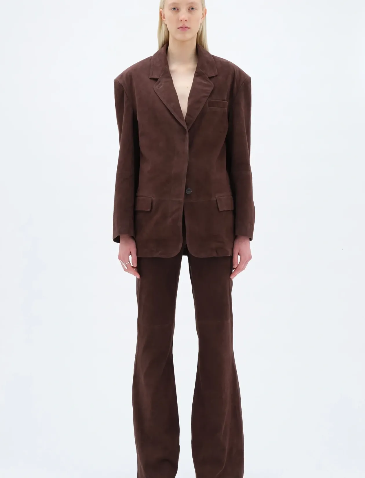 OVERSIZED SUEDE BLAZER - Læderjakker