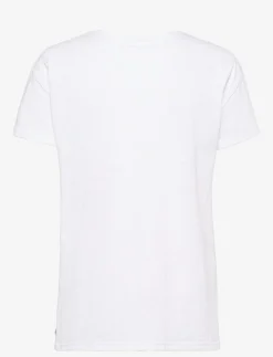 Oversize t-shirt w. flock print - T-shirts